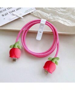 Alternative view of SHEIN  Colorful Cable Protectors, Cartoon Cable Protectors, Charger Cable