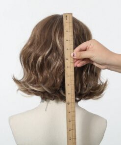 SHEIN Linen Brown Short Wavy Hair Synthetic Heat-Resistant Wig