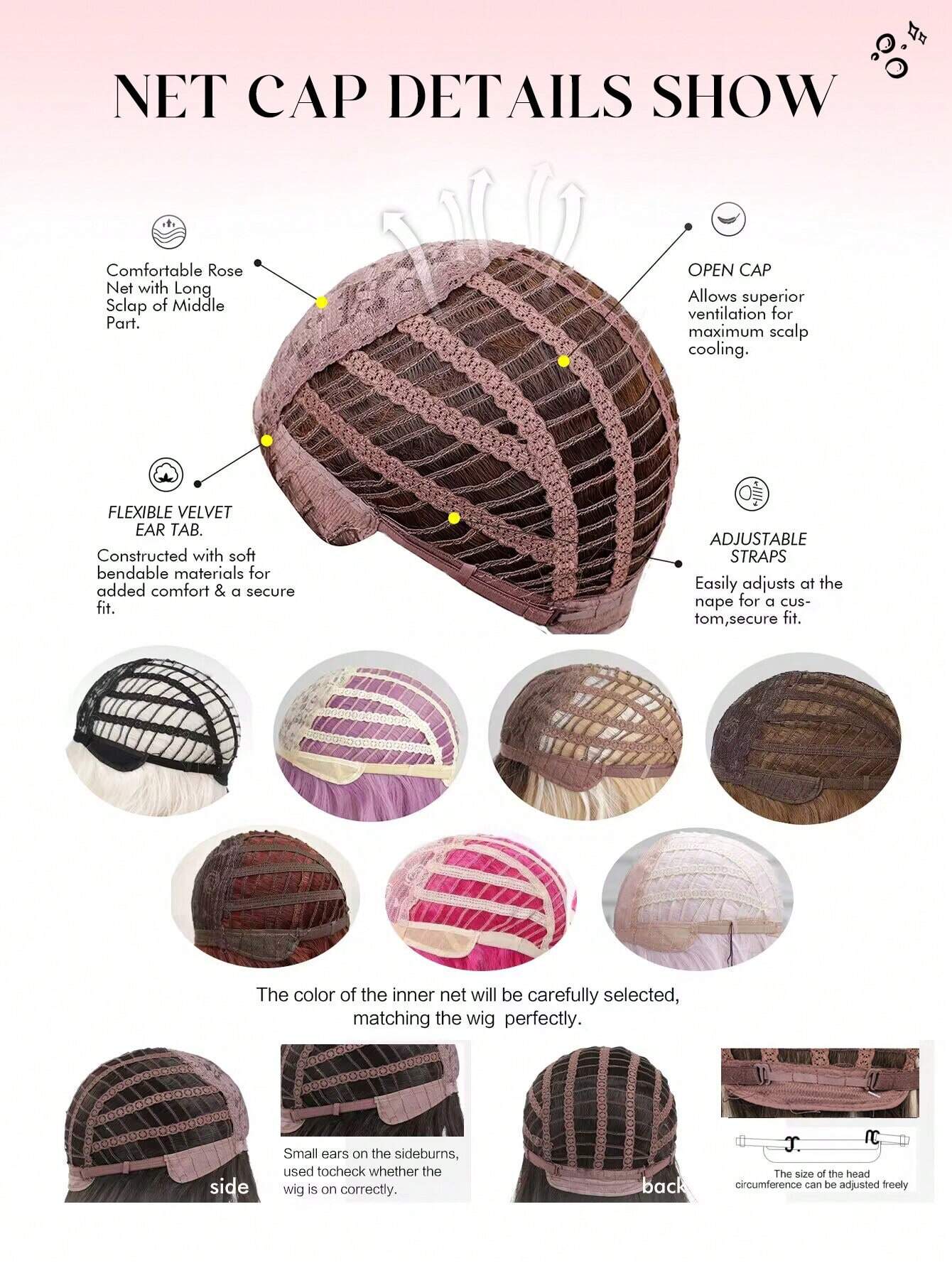 SHEIN Linen Brown Short Wavy Hair Synthetic Heat-Resistant Wig