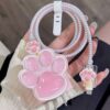 SHEIN Pink Cat Paw Charging Head And Data Cable