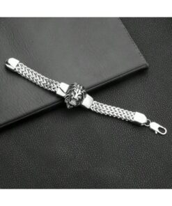 SHEIN Men's Lion Stainless Steel Bracelet