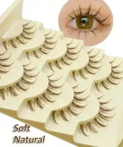 SHEIN Rikuaild 5 Pairs Manga Lashes Brown False Eyelashes