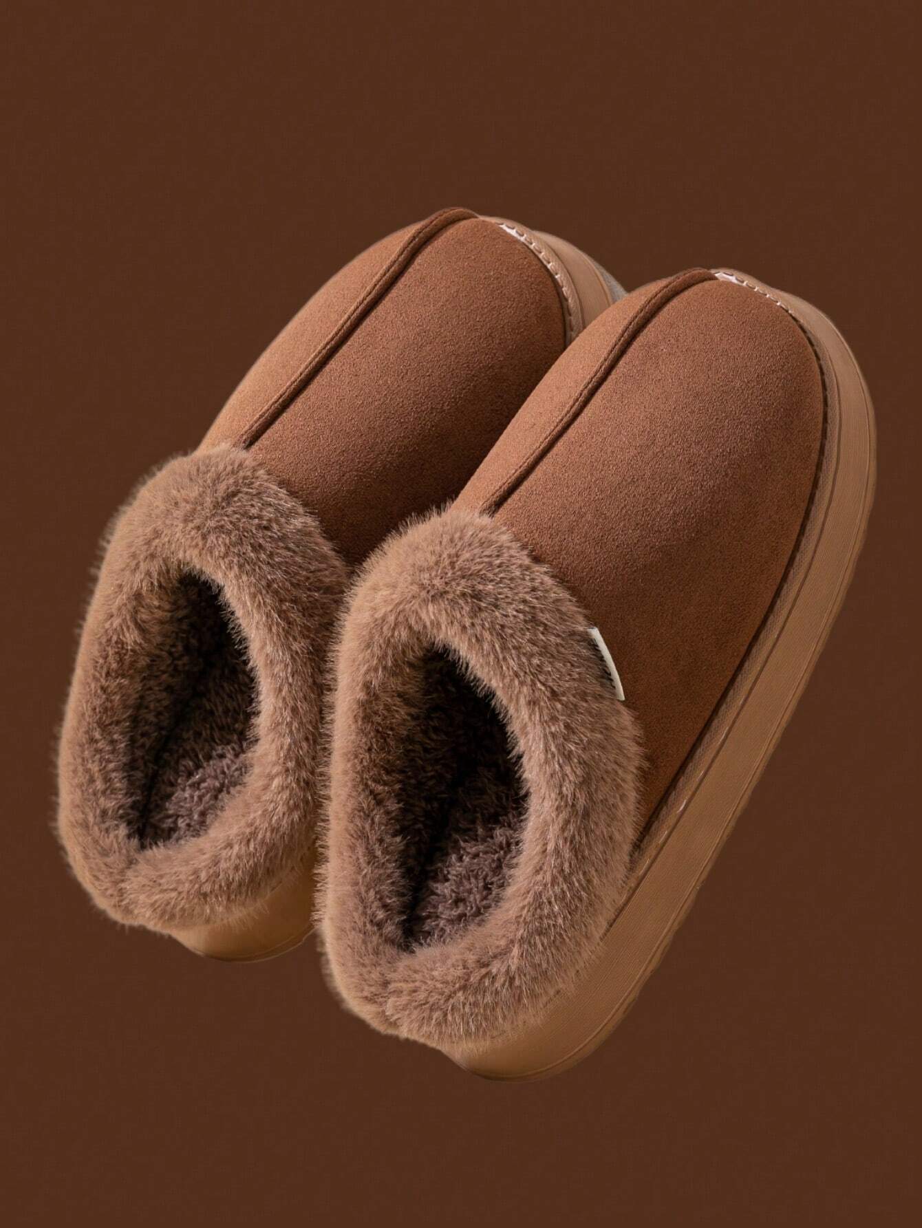 SHEIN Women's Autumn/Winter Plush Lined Thick Sole Slippers