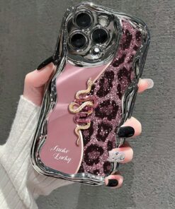 SHEIN Leopard Print, Snake Print, Colorful Printed, Electroplated, Cream Printed Soft Case