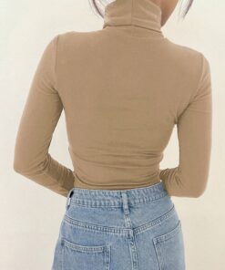 Alternative view of SHEIN DAZY Women's Solid Color Casual Fleece Fitted Long Sleeve