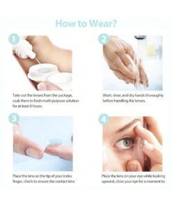 EYESHARE 1 Pair Color Contact Lenses For Eyes Natural Look Yearly Use Lenses Blue