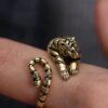 SHEIN Personality Vintage Ring Men's Creativity Tiger Head Ring