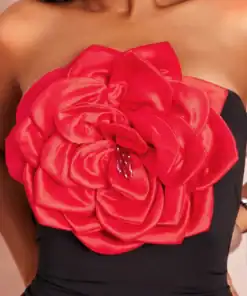 Alternative view of SHEIN Radiana Elegant Black Strapless Ruched Bodycon Mini Dress