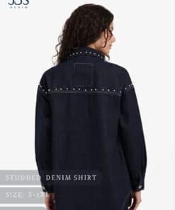 Alternative view of Studded denim shirt