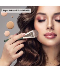 SHEIN mulynsie 14 Piece Dark Green Luxe Piece Professional Kabuki Makeup Brush Set