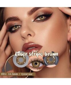 SHEIN 1 Pair Colored Contact Lenses, Including Brown, Gray