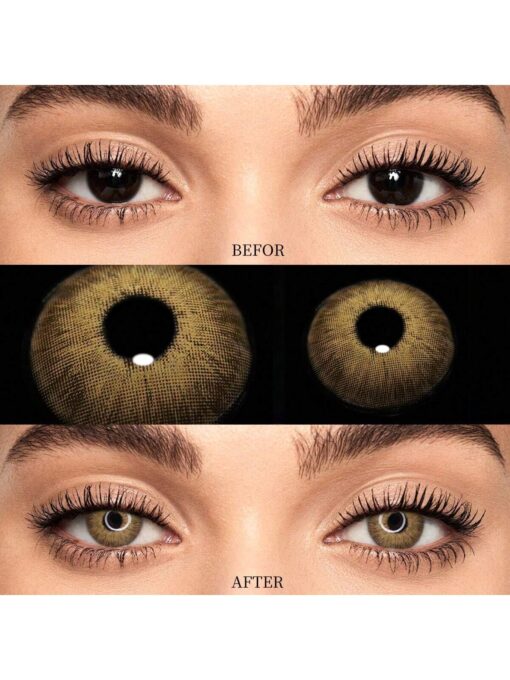 SHEIN 1 Pair Colored Contact Lenses, Including Brown, Gray